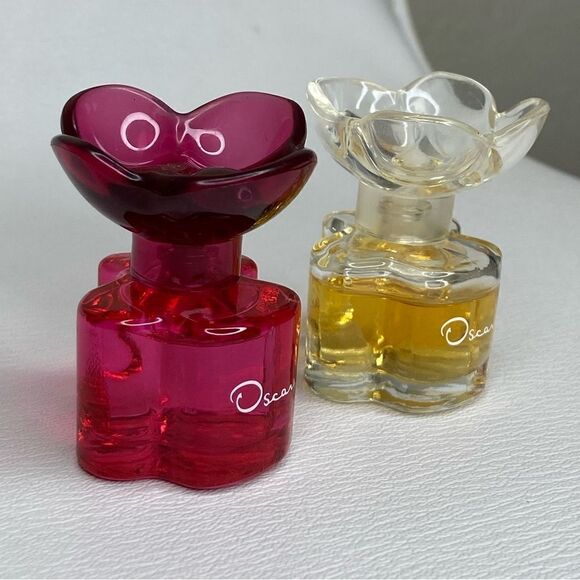 Vintage Oscar De La Renta Flower Shaped Perfume set of 2 - Picture 7 of 9